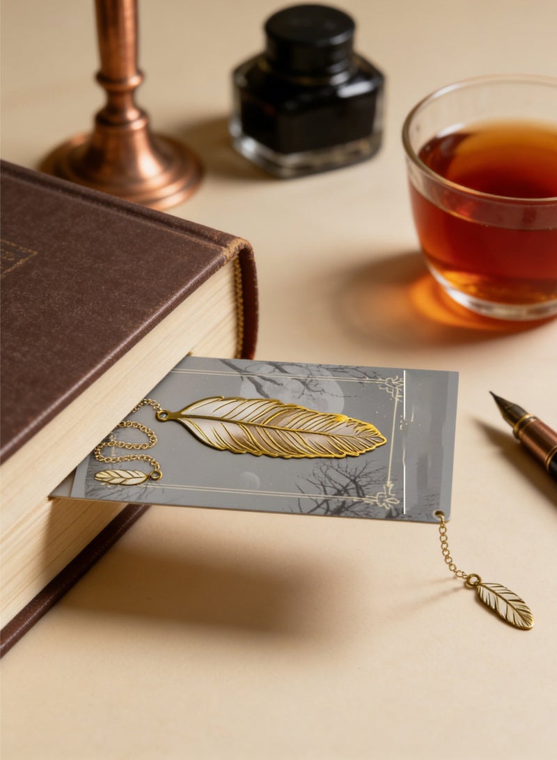 Joybos Feather Tassel Metal Bookmark - Vintage Elegant Reading Bookmark with Tassels, The Perfect Gift for Students, Teachers, Book Lovers, Men, And Women - Image 4